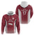 Latvia Basketball Custom Hoodie Red Latvian Pattern