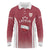 Latvia Basketball Custom Long Sleeve Polo Shirt Red Latvian Pattern