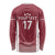 Latvia Basketball Custom Long Sleeve Shirt Red Latvian Pattern