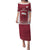 Latvia Basketball Custom Puletasi Red Latvian Pattern