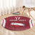 Latvia Basketball Custom Round Carpet Red Latvian Pattern