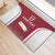 Latvia Basketball Custom Rubber Doormat Red Latvian Pattern