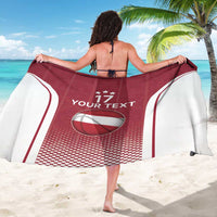 Latvia Basketball Custom Sarong Red Latvian Pattern