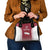 Latvia Basketball Custom Shoulder Handbag Red Latvian Pattern