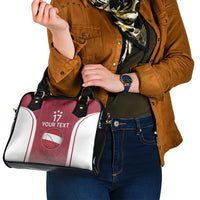 Latvia Basketball Custom Shoulder Handbag Red Latvian Pattern