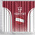 Latvia Basketball Custom Shower Curtain Red Latvian Pattern