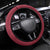 Latvia Basketball Steering Wheel Cover Red Latvian Pattern