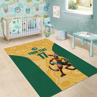 Custom Australia Rugby Area Rug Kangaroo Mascot