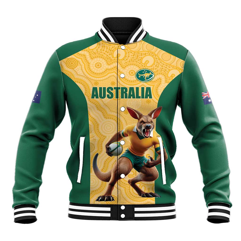 Custom Australia Rugby Baseball Jacket Kangaroo Mascot