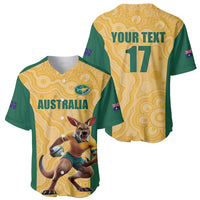 Custom Australia Rugby Baseball Jersey Kangaroo Mascot