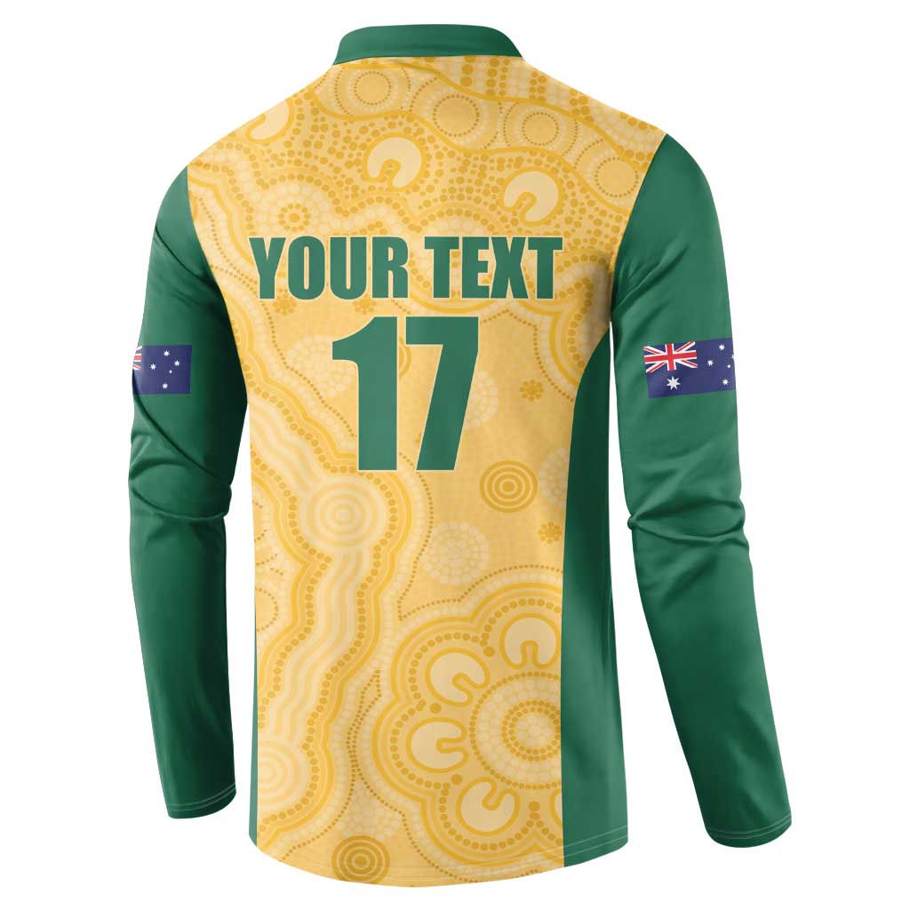 Custom Australia Rugby Button Sweatshirt Kangaroo Mascot