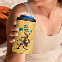 Custom Australia Rugby 4 in 1 Can Cooler Tumbler Kangaroo Mascot