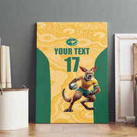 Custom Australia Rugby Canvas Wall Art Kangaroo Mascot