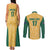 Custom Australia Rugby Couples Matching Tank Maxi Dress and Long Sleeve Button Shirt Kangaroo Mascot