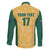 Custom Australia Rugby Family Matching Long Sleeve Bodycon Dress and Hawaiian Shirt Kangaroo Mascot