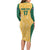 Custom Australia Rugby Family Matching Long Sleeve Bodycon Dress and Hawaiian Shirt Kangaroo Mascot