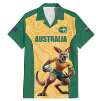 Custom Australia Rugby Family Matching Mermaid Dress and Hawaiian Shirt Kangaroo Mascot