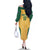 Custom Australia Rugby Family Matching Off The Shoulder Long Sleeve Dress and Hawaiian Shirt Kangaroo Mascot