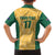 Custom Australia Rugby Family Matching Off Shoulder Maxi Dress and Hawaiian Shirt Kangaroo Mascot