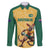 Custom Australia Rugby Family Matching Puletasi and Hawaiian Shirt Kangaroo Mascot