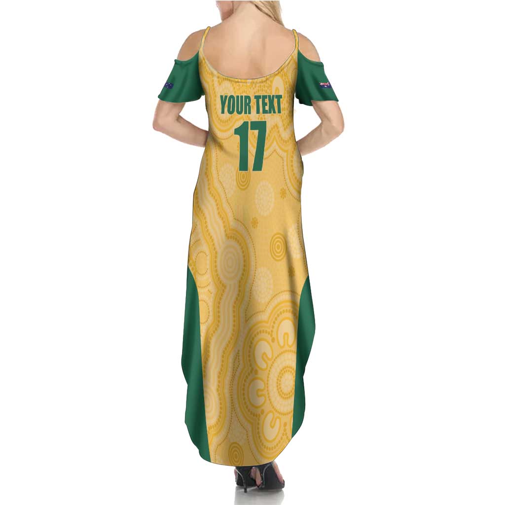 Custom Australia Rugby Family Matching Summer Maxi Dress and Hawaiian Shirt Kangaroo Mascot