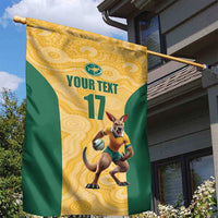 Custom Australia Rugby Garden Flag Kangaroo Mascot