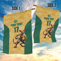 Custom Australia Rugby Garden Flag Kangaroo Mascot