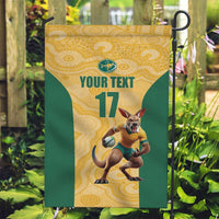 Custom Australia Rugby Garden Flag Kangaroo Mascot