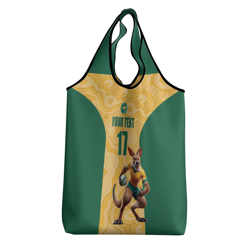 Custom Australia Rugby Grocery Bag Kangaroo Mascot
