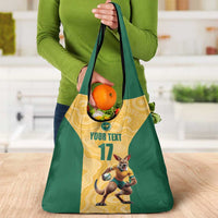 Custom Australia Rugby Grocery Bag Kangaroo Mascot