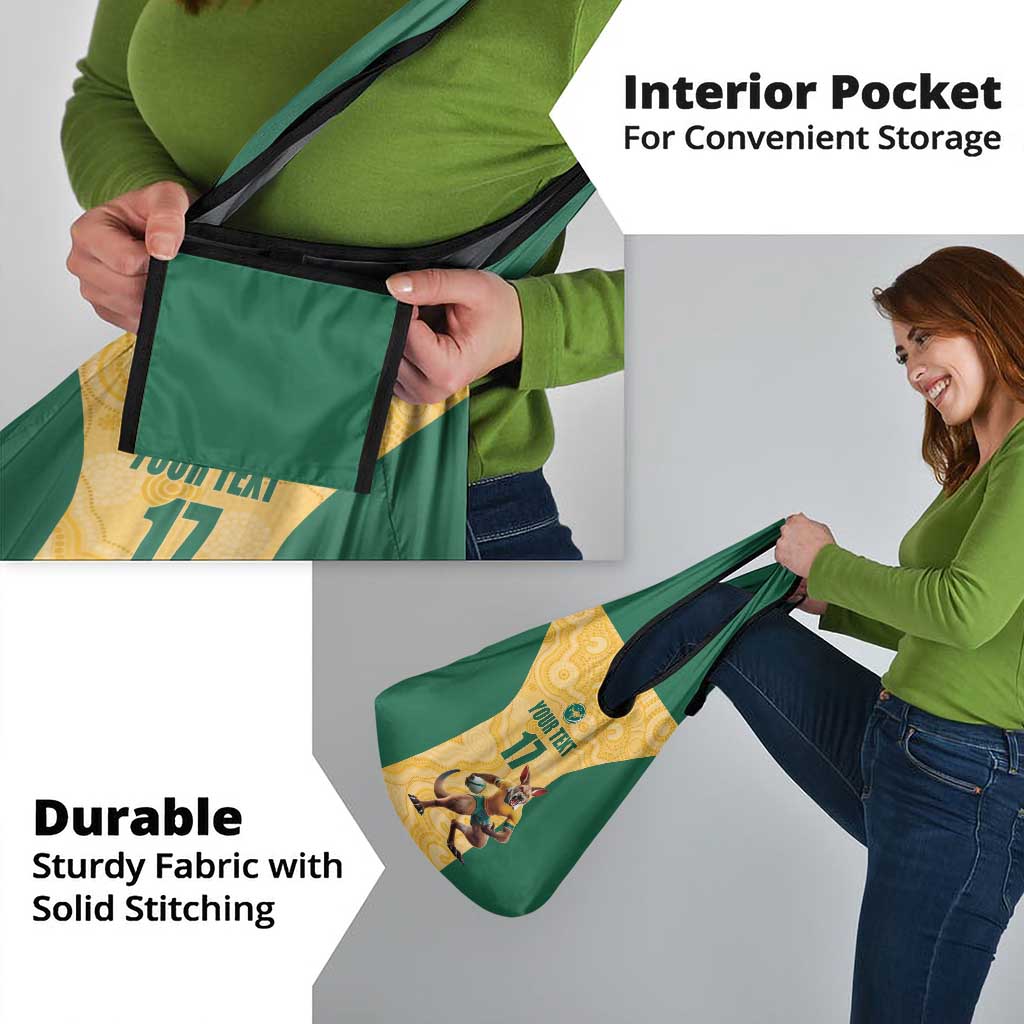 Custom Australia Rugby Grocery Bag Kangaroo Mascot