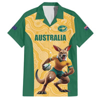 Custom Australia Rugby Hawaiian Shirt Kangaroo Mascot