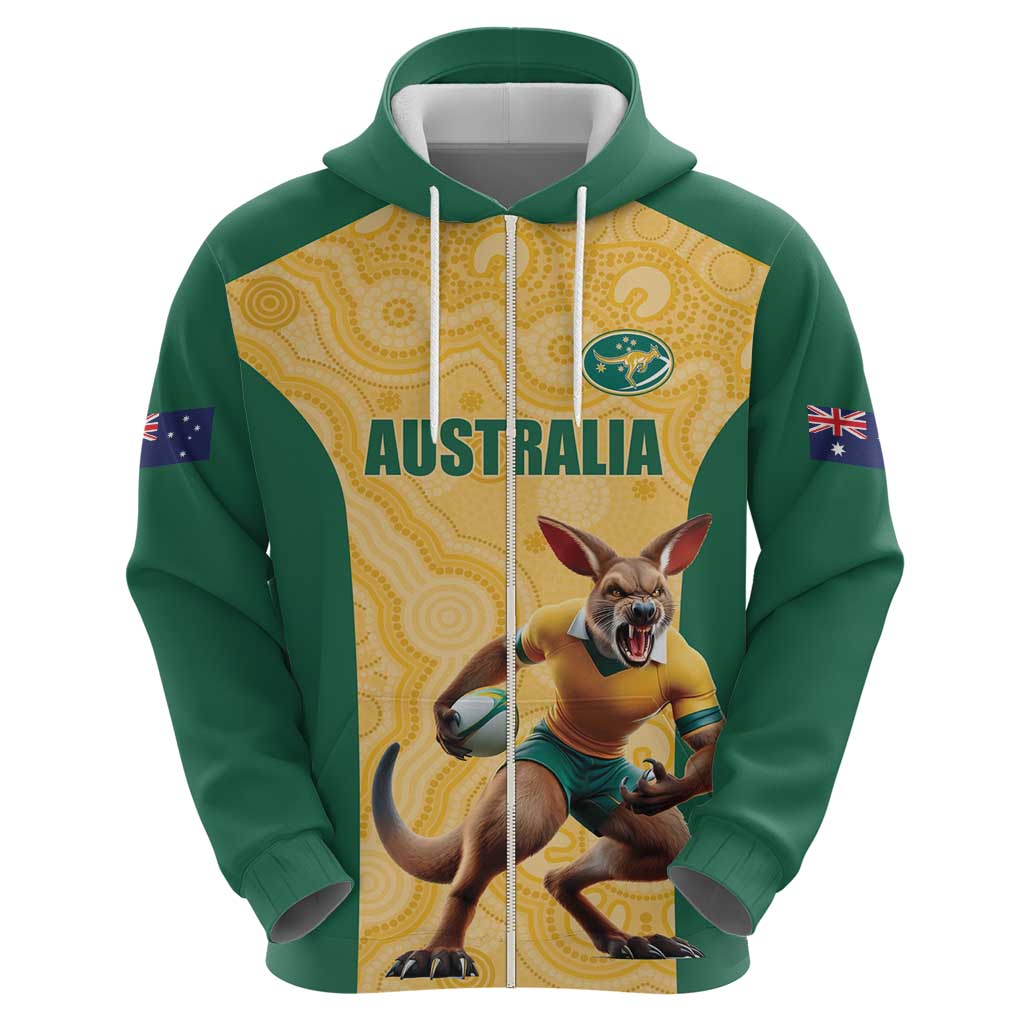 Custom Australia Rugby Hoodie Kangaroo Mascot