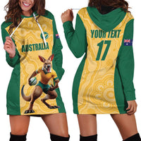 Custom Australia Rugby Hoodie Dress Kangaroo Mascot