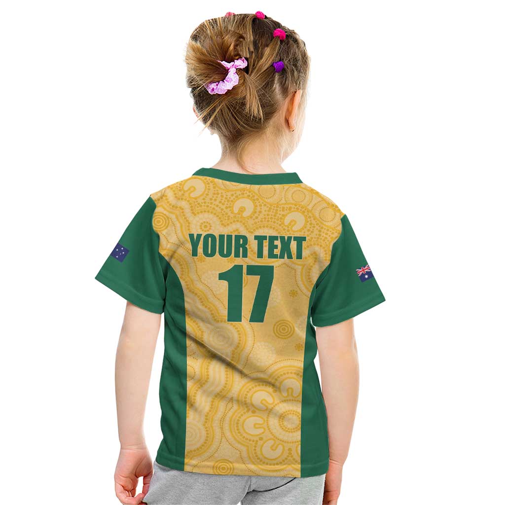 Custom Australia Rugby Kid T Shirt Kangaroo Mascot