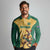 Custom Australia Rugby Long Sleeve Polo Shirt Kangaroo Mascot