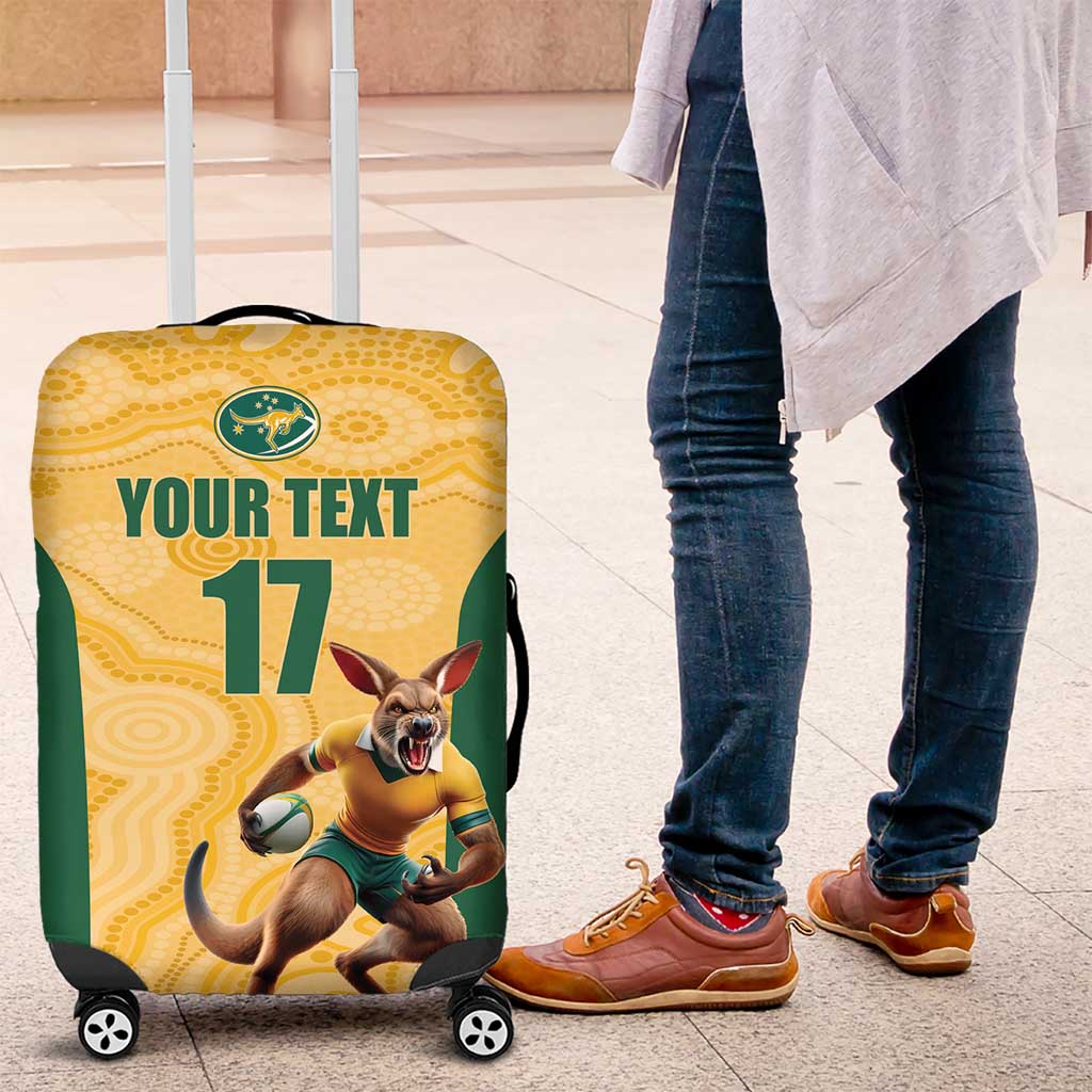 Custom Australia Rugby Luggage Cover Kangaroo Mascot