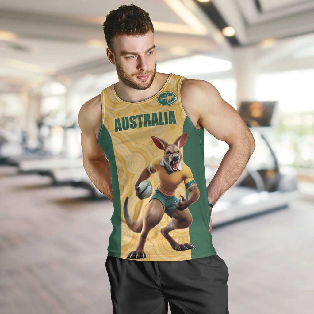 Custom Australia Rugby Men Tank Top Kangaroo Mascot