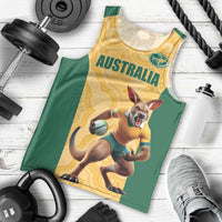 Custom Australia Rugby Men Tank Top Kangaroo Mascot