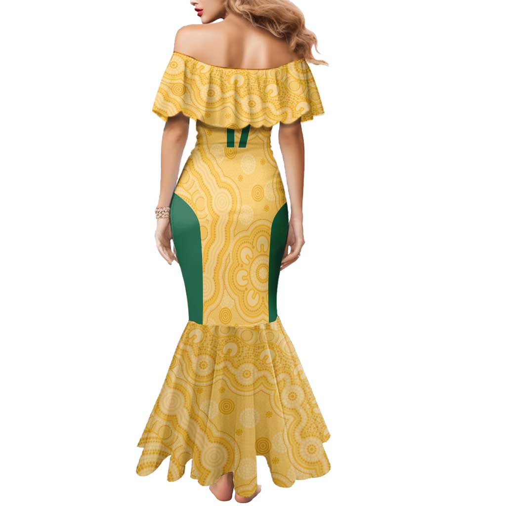 Custom Australia Rugby Mermaid Dress Kangaroo Mascot