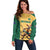 Custom Australia Rugby Off Shoulder Sweater Kangaroo Mascot