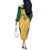 Custom Australia Rugby Off The Shoulder Long Sleeve Dress Kangaroo Mascot