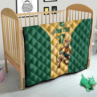 Custom Australia Rugby Quilt Kangaroo Mascot