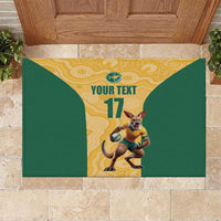 Custom Australia Rugby Rubber Doormat Kangaroo Mascot