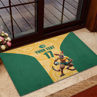 Custom Australia Rugby Rubber Doormat Kangaroo Mascot