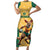 Custom Australia Rugby Short Sleeve Bodycon Dress Kangaroo Mascot