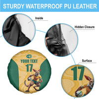 Custom Australia Rugby Spare Tire Cover Kangaroo Mascot