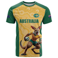 Custom Australia Rugby T Shirt Kangaroo Mascot