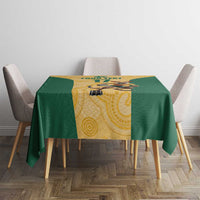 Custom Australia Rugby Tablecloth Kangaroo Mascot