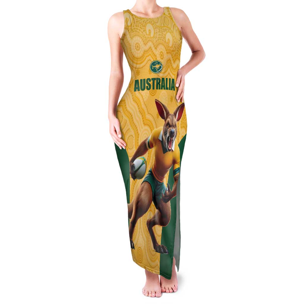Custom Australia Rugby Tank Maxi Dress Kangaroo Mascot